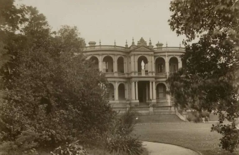 black and white antique photo of Mandeville Hall